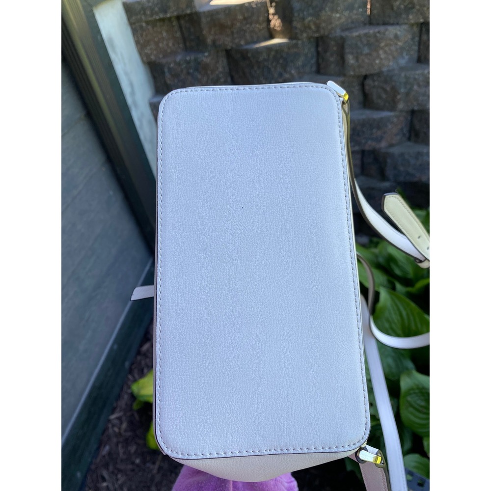 Kate Spade Cream Leather Adel Flap Backpack Designer Bag Luxury Travel  Neutral - Picture 15 of 16